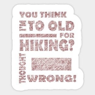 Hiking Climbing Rope Grandma Grandpa Pension Sticker